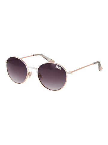 Superdry Unisex Sonnenbrille Rund Weiß