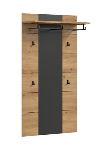 ebuy24 Wandgarderobe Canu Eiche 141 x 29 cm