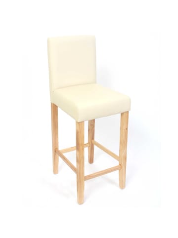 MCW 2er-Set Barhocker Cesena, Creme, helle Füße