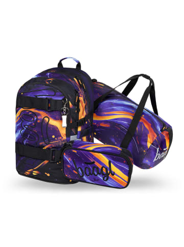BAAGL 3-tlg. Set: Schulrucksack Skate in Violett Vibe