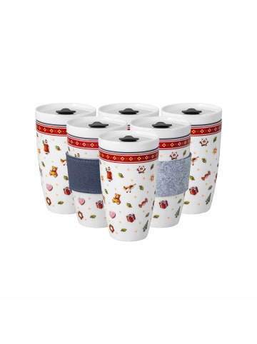 Villeroy & Boch 6er Set Coffee To Go Becher Toy's Delight in Bunt 350 ml in bunt