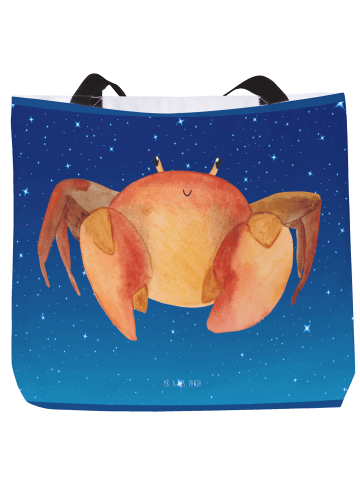 Mr. & Mrs. Panda Schultasche Sternzeichen Krebs ohne Spruch in Sternenhimmel Blau