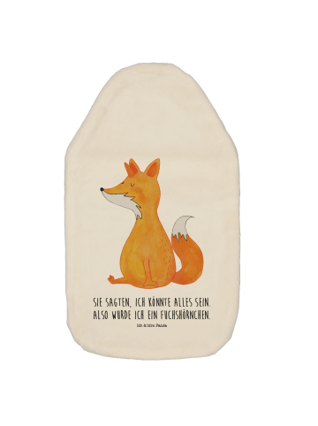 Mr. & Mrs. Panda Wärmflasche Einhorn Fuchs mit Spruch in Weiß