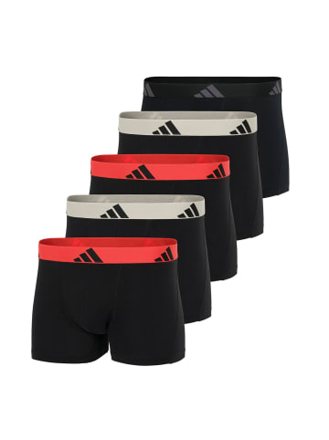 adidas Boxershort 5er Pack in Schwarz/Beige/Orange