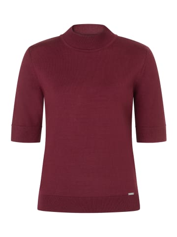 More & More feiner, zeitloser Halbarmpullover in pomegranate red
