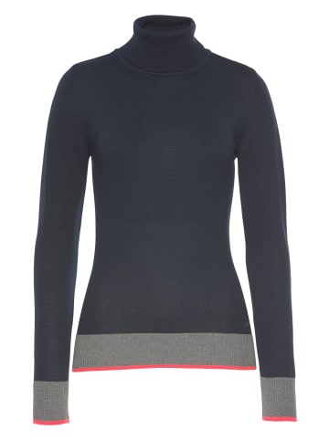 AJC Rollkragenpullover in marine-grau-coral