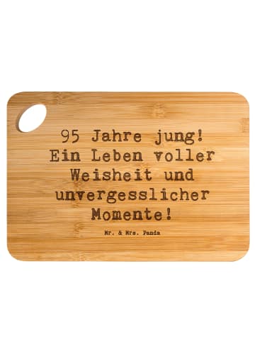Mr. & Mrs. Panda Holzbrett Spruch 95. Geburtstag Weisheit mit Sp... in Braun