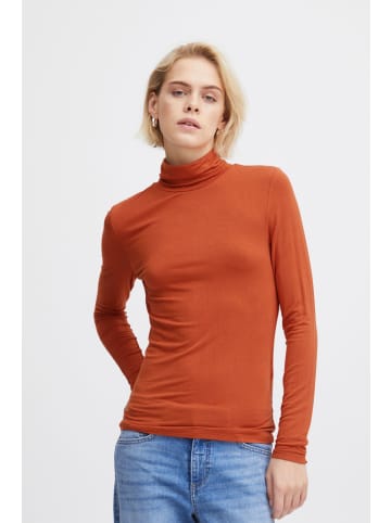 ICHI Longsleeve IHPHILUCA LS - 20113342  Enganliegender Rollkragenpullover in Orange