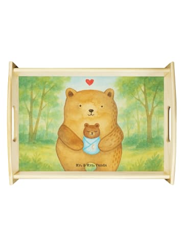 Mr. & Mrs. Panda Dekotablett Bär Baby Design ohne Spruch in Weiß