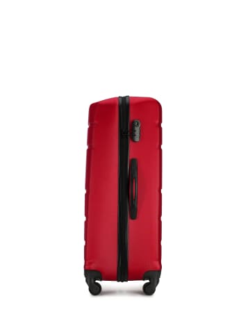 Wittchen Large suitcase and cosmetic case made of textured in Red