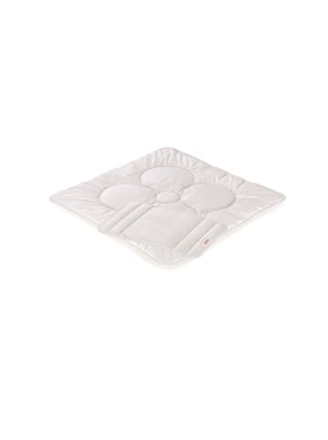 Paradies 2tlg-Set: Bettdecke und Kopfkissen „Anela Bio“ in Weiß – (B) 80 x (L) 80 cm/ (B) 35 x (L) 40 cm