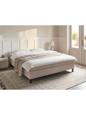 Beliani 3-tlg Doppelbett COUNTESS in Beige/Braun