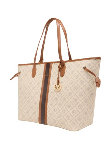 Carlo Colucci Shopper Elvati in Creme / Braun