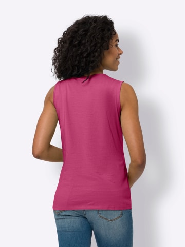 Sieh an! Shirttop in fuchsia-weiß