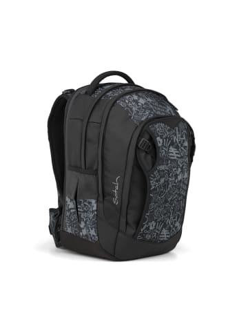 Satch Schulrucksack-Set MATCH PLUS "Street Ink" 4-tlg. in Schwarz