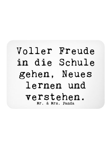 Mr. & Mrs. Panda Kühlschrankmagnet Spruch Schulanfang Freude mit... in Weiß