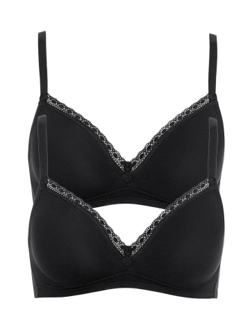 Lisca 2er Pack Soft BH in black