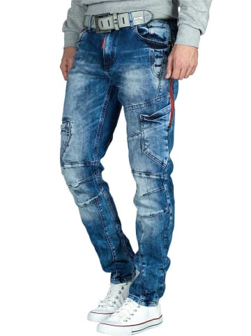 Cipo & Baxx Herren Slim Fit Jeans Stonewashed in Blue