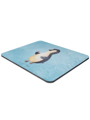 Mr. & Mrs. Panda Mousepad Pinguin Marienkäfer ohne Spruch in Eisblau