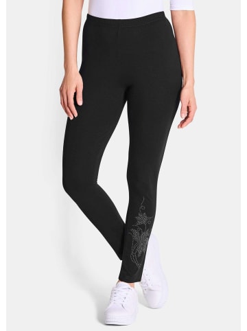 GOLDNER Bequeme Baumwoll-Leggings, 2-Stück in schwarz