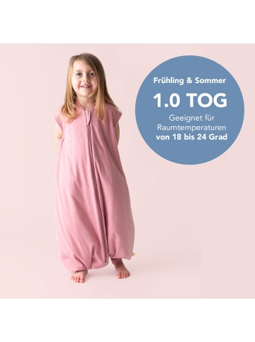 Schlummersack Schlafsack mit Füßen, 1.0 TOG in Rosa