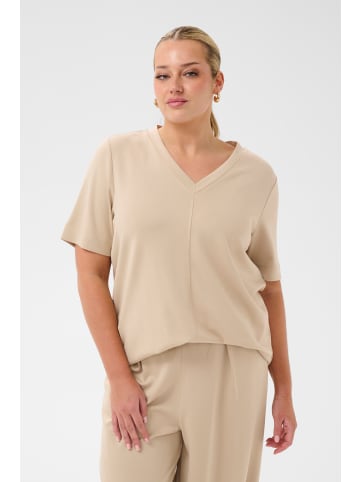 KAFFE curve T-Shirt kurzarm KCannia Loose fit in Feather Gray