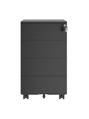 SONGMICS 4er-Set: Aktenschrank Berend in Tintenschwarz - (B)45 x (H)69.3 x (T)39 cm