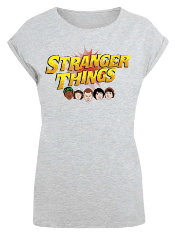 F4NT4STIC T-Shirt Stranger Things Comic Heads in grau meliert