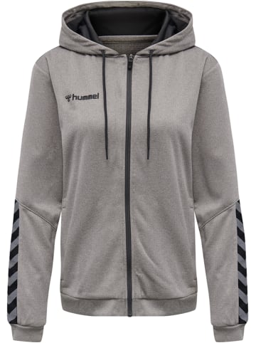 Hummel Hoodie Hmlauthentic Poly Zip Hoodie Woman in GREY MELANGE