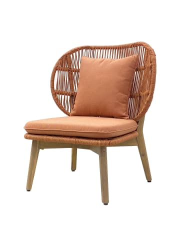 home24 Gartensessel Lasia in Braun-Rot