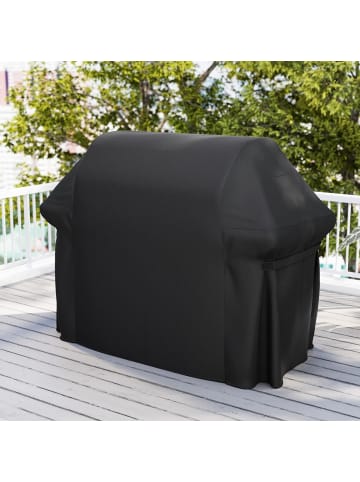 COSTWAY Grillabdeckung Abdeckung 151 × 71 × 113 cm in Schwarz
