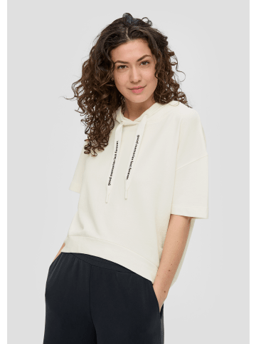 S. Oliver Sweatshirt kurzarm in Creme