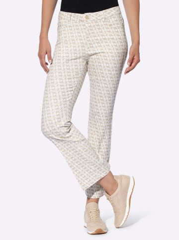 Heine Druckhose in beige-ecru-bedruckt