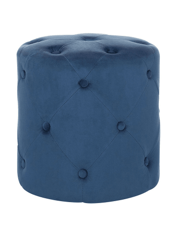Beliani Pouf COROLLA in Blau - (W) 40 x (H) 40 x (L) 40 cm