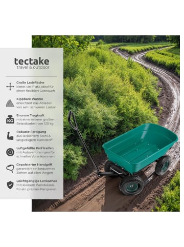 tectake Handwagen Cubbi mit luftgefüllten Reifen Belastbarkeit 120kg