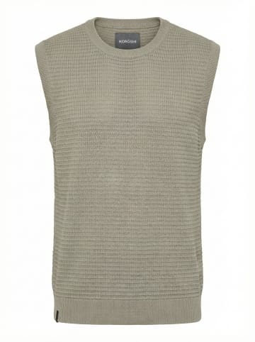 KOROSHI Herren boxershirt strickdruck in khaki