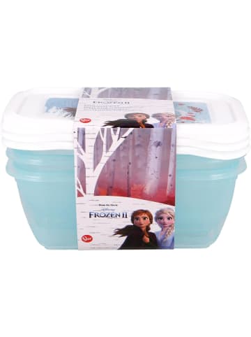 Disney Frozen Lunchboxen mit 3 rechteckigen Ersatzteilen Frozen Blue Forest Kunststoff bunt
