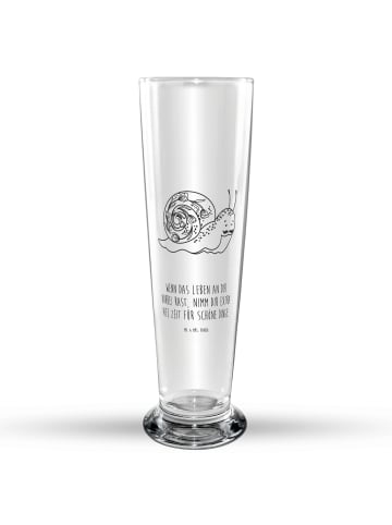 Mr. & Mrs. Panda Bierglas Schnecke Sir mit Spruch in Transparent