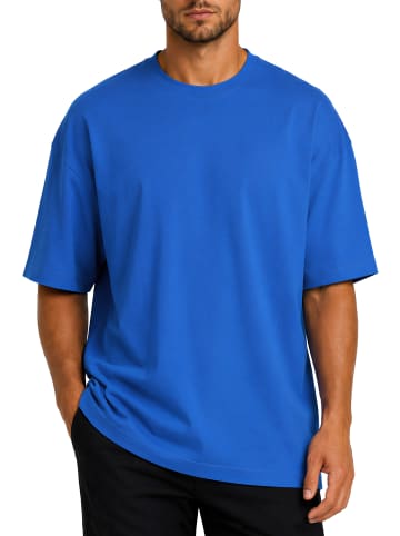 Reichstadt Herren Relaxed Fit T-Shirt in Blue