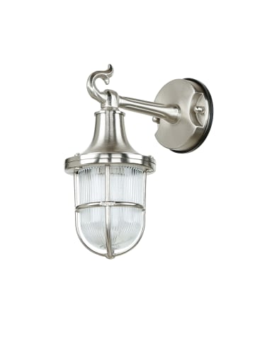 Licht-Erlebnisse Außen Wandlampe (B)11.5 x (H)25 cm in Nickel matt
