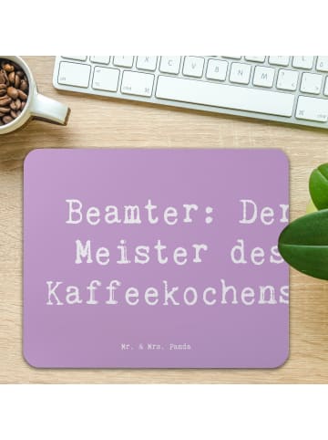 Mr. & Mrs. Panda Mouse Pad Spruch Beamter Kaffeemeister mit Spruch in Lavendeltraum