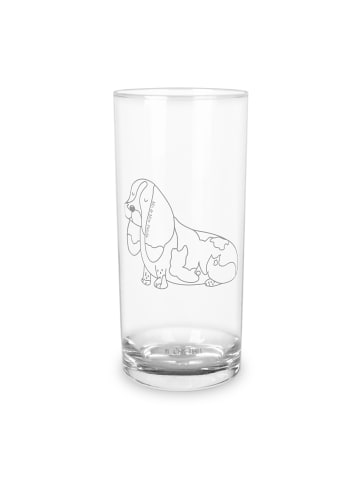 Mr. & Mrs. Panda Wasserglas Hund Basset Hound ohne Spruch in Transparent