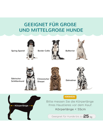 Pawhut Hundesofa Grün 98,5B x 60,5T x 35,5H cm