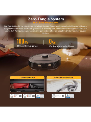 Roborock Saugroboter Qrevo S5V in Schwarz