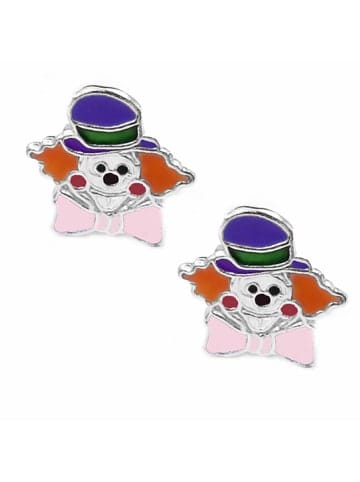 schmuck23 Ohrringe 925 Silber Clown in Bunt