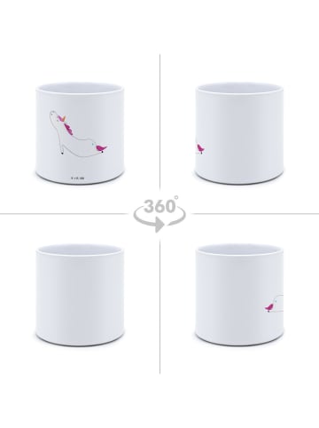 Mr. & Mrs. Panda Pflanzenkübel groß Einhorn Yoga ohne Spruch in Weiß