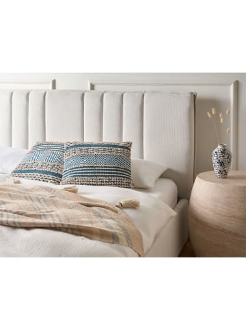 Beliani 2er-Set Dekokissen DEWBERRY in Blau/Beige