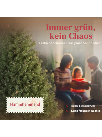 HOMCOM Weihnachtsbaum-110L x 110B x 180H cm-Grün