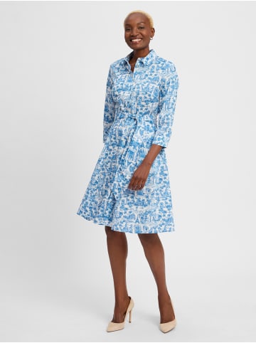 Marie Lund Kleid in blau weiß - 0001