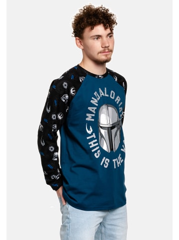 Star Wars Langarmshirt The Mandalorian The Way in schwarz/blau